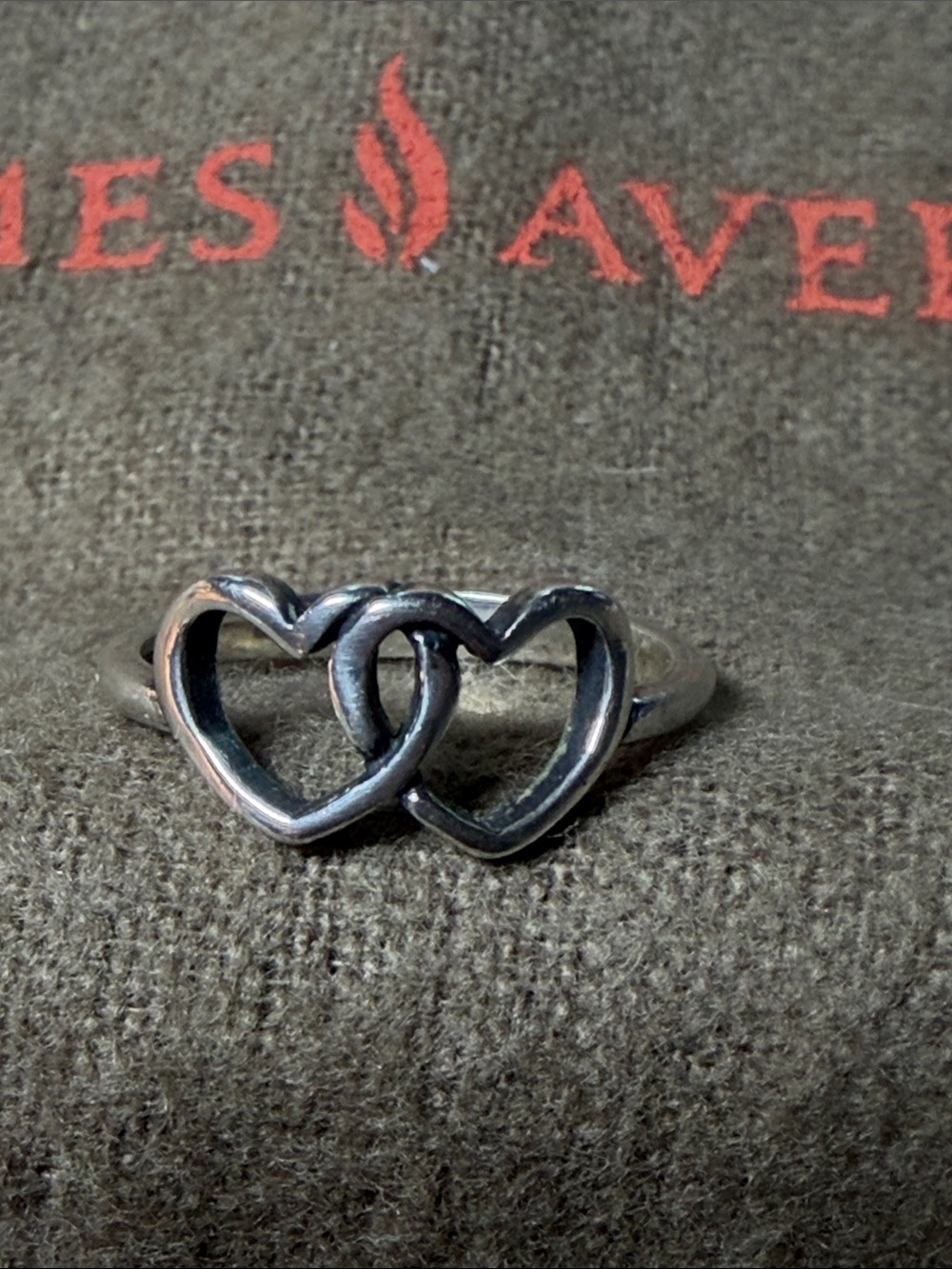 James Avery Two Hearts Together Size 5